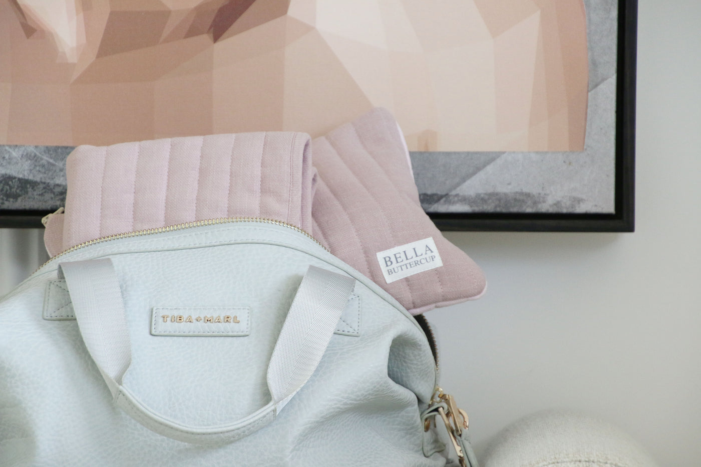 Changing Bundle in Blush - Change Mat & Nappy Clutch